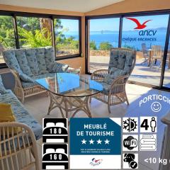 Les Terrasses du Pano - 95 m2 au calme - Jardin - Barbecue - Transats - Pleine vue mer - Wifi Fibre