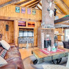 Deck and Fire Pit Secluded Cabin Near Lake Francis!