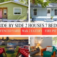 Side by Side 2 Houses Dtwn , Walk to 6th St and Eateries