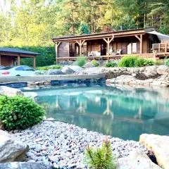 Log cabins at Iron Rose in Czech Canada