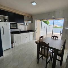 Apartamento-3 pé na areia, churrasqueira, acesso a lagoa, vista para rio, Torres e serra gaúcha