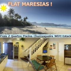 SUN Flat Maresias !! 2 Quartos Piscina Churrasqueira WiFi Estacionamento 230m da Praia