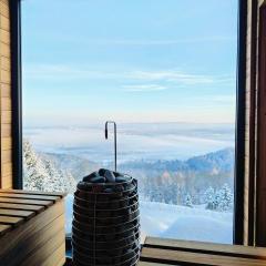 Górskie domki w Karkonoszach z widokiem