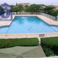 Pavillon 5 pers avec piscine, parking et jardin à Valras-Plage - FR-1-781-74