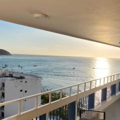 Apto vista al mar en playa Rodadero