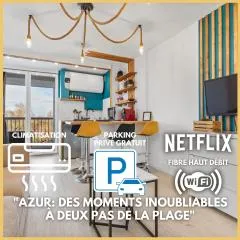 Studio cabine AZUR ,5 min mer -5 min Arena - clim - parking gratuit privée - 4 personnes
