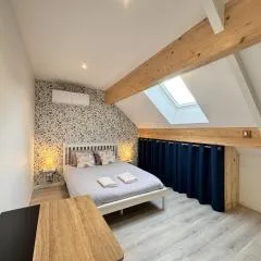 Chambres privées avec salle d'eau, clim, TV - Proche circuit - Campagne - 2p