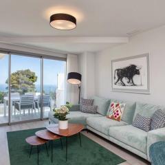 Apartment with open sea views in Mijas Pueblo