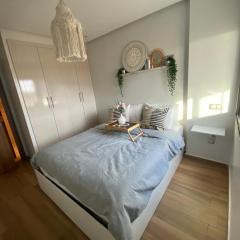 Sidi rahal blue beach Cozy apartment with a sea view