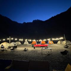 Camp in the middle of islands