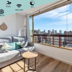 Mael Studio avec piscine et jolie vue mer