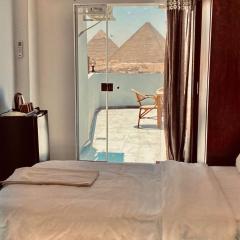 Isis Pyramids and sphinx view