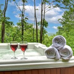 Log cabin with HOT TUB and view