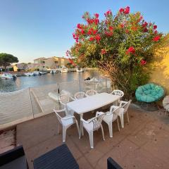 Marina 5P avec piscine et terrasses, 4 chambres, clim, parking, proche plage et commerces, Port Barcarès - FR-1-81-554