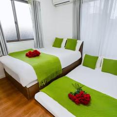 Japanese style single-family house, three floors, 75 square meters, three bedrooms and one living room