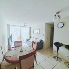 Depto A pasos de la playa-piscina-parking-lavadora-wifi-camas premiun-5pers