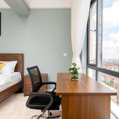 Alba with pool, gym, mini market, and free parking