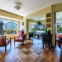 Amplio apartamento con vista en Lastarria