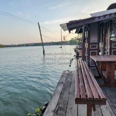 p2 เรือนกระท่อมน้ำ เรือนรอยน้ำ บ้านกามเทพ อัมพวา โฮมสเตย์