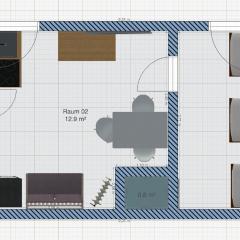 EMAS 6 Wohnung mit 3 Einzelbetten, Küche
