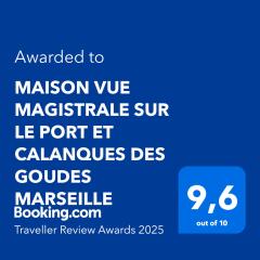 MAISON VUE MAGISTRALE SUR LE PORT ET CALANQUES DES GOUDES MARSEILLE