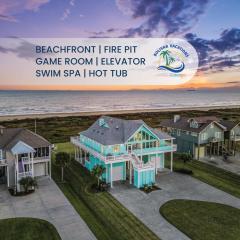 Beachfront Hideaway! Luxury Beachfront, SwimSpa, Game Room, Firepit by Bolivar Vacations