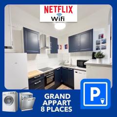 016 CHIC & COSY GRAND APPART MODERNE 65m2 HYPERCENTRE WIFI SMART TV NETFLIX