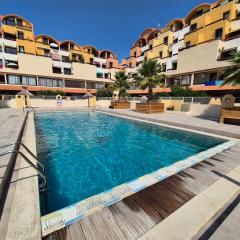 L'Escapade Gruissanaise, appartement 1 chambre, loggia, climatisation, wifi avec piscines de mi-mai à mi-septembre dans résidence