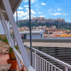 Urban loft with balcony across the Acropolis!