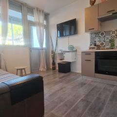 Appartement en RDC climatisé avec terrasse ombragée et privative