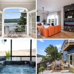 Lakeview House - Hot Tub - Firepit - Stunning Views - Spacious Deck - Cozy Living Room - Bar