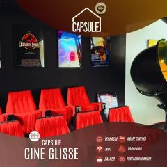 Capsule ciné glisse - cinéma - spa balnéo - garage
