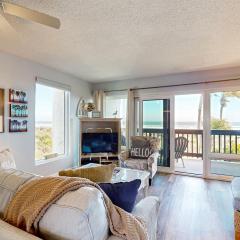 Oceanfront condo with resort amenities, beach access and pool
