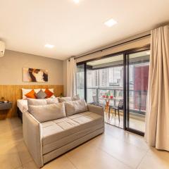 Easy Star - Belo studio C/Vaga ao lado da estação Campo Belo -QU01I