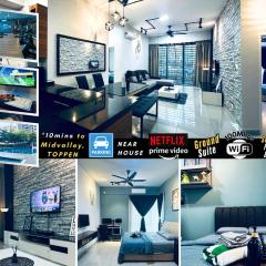Johor Big & Cozy Home, Easy Parking, 2Rooms, Fast WiFi