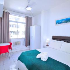 Studio vista mar para 3 pessoas em Copacabana