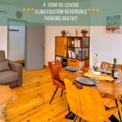 3 pièces, climatisé, calme, 100m du centre, parking, "Lyriade"