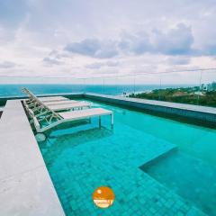 Piscina BORDA INFINITA, Vista Mar, Academia, Churrasqueira