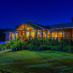 ELIVAAS Riveira Hills - 3 BHK Wooden Cottage with Lush Garden, Pvt Pool