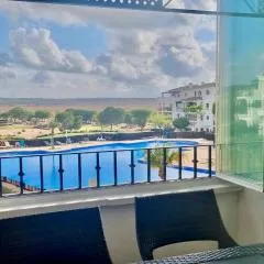 Stunning sunlight apartment with a pool view