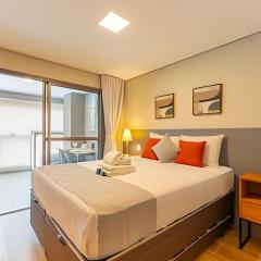 Easy Star - Belo studio com cama queen no coração do Brooklin - SC03I