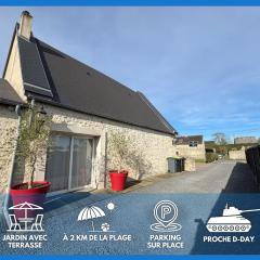 Rivage Maison spacieuse 10 p 5 chambres 2 sdb 2 WC tout confort avec jardin, belle terrasse aménagée, parking privatif, à 3km d'Omaha Beach et Port en Bessin