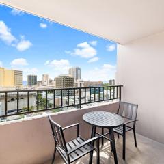 Royal Kuhio 1710 - Spacious Studio with Stunning Ocean City Views in the Heart of Waikiki!