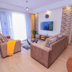 executive newly furnished apartment with ample parking space,heated swimming pool ,modern equipped gym and, child play area and a relaxing rooftop with amazing scenic views