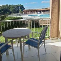Studio cosy pour curistes avec terrasse, vue sur piscine
