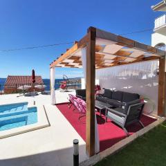 Heated swimming pool with stunning sea view terrace a8