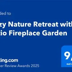 Cozy Nature Retreat with Patio Fireplace Garden