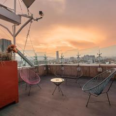 Bed in mixed room Hippie Nice