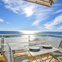 Appart vue mer splendide et plage proche de Monaco