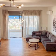 Voula Hill Panoramic Views of Sea and Athens 129 sqm 2 bedrooms 2 bathrooms Big Fully Equipped New Apartment Peaceful